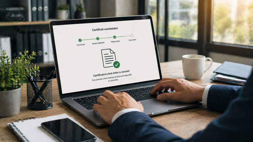 certificat constatator online romania